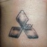mitsubishi diamanti logo tatuaggio