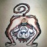 scimmia con culo su ombelico di pancia tatuaggio