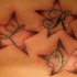 Tatuaje con iniciales en las estrellas