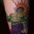 Hulk agressivo con fulmine tatuaggio