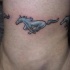 mustang argento logo tatuaggio