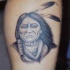 Vecchio capopopolo nativo americano tatuaggio