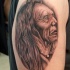 Vecchio sciamano indiano tatuaggio in detaglio