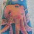 Ottopode in mare colorato tatuaggio