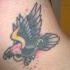 Aquila nera tatuaggio classico
