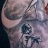 fata noturna e mezzaluna tatuaggio