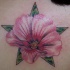 Orchidea realistica con stella tatuaggio