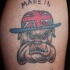 Made in Britain bulldog tatuaggio