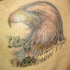 el tatuaje conmemorativo de una aguila con lagrimas a memoria de las torres gemelas 2011