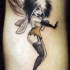 el tatuaje de una hada estilo caricatura