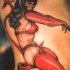 Ragazza diabolica tatuaggio