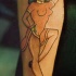 Ragazza asiatica pinup classica tatuaggio