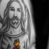 el tatuaje de jesucristo con sagrado corazon de color