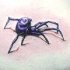 Muy relístico tatuaje 3D araña viuda negra