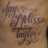 scritto caligrafico nome bambino tatuaggio