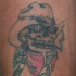 Tatuaje de calavera fumando