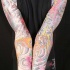Tatuaje en color estilo asiático en la manga