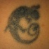 Imagen de  lagartija pequeño tatuaje en tinta negra