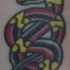 Tatuaggio stilizzato il serpente colorato