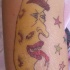 Luna creciente muy fea tatuaje en color