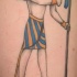 Tatuaje en color con divinidad egipcia