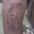 Tatuaggio semplice la sirena nuda