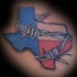 texas in filo spinato tatuaggio