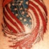 Bandiera americana colorata e aquila tatuaggio