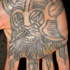 Viking rabioso tatuaje en la palma de la mano