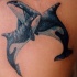 Tatuaje con los animales del mar las orcas