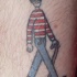 waldo con bastone tatuaggio