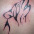 Tatouage de petit loup tribal