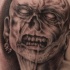 Tatuaje la furiosa cara del zombi