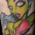 Tatuaje la zombi provocativa en color