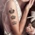 tre corone nere bianchi tatuaggio