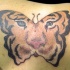 Tatuaje ojos del tigre en imagen de mariposa
