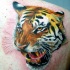 Colourful tiger tattoo by alekspunktattoos