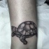Tatuaje  de tortuga bonita  pequeña