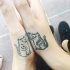 Minúsculo para menina como tatuagem de braço de gatos engraçados