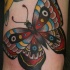 farfalla tradizionale tatuaggio per femmine