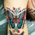 farfalla tradizionale tatuaggio con modello