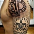 tartaruga polinesiana tatuaggio a mezza manica