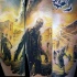 Video game themed colored zombie world tattoo on forearm