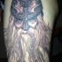 Tatuaje  de vikingo con la barba larga