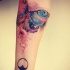 acquerello farfalla avambraccio tatuaggio