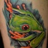 acquerello albero rana tatuaggio