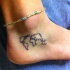 Tatuaje en el pie, mapa del mundo simple